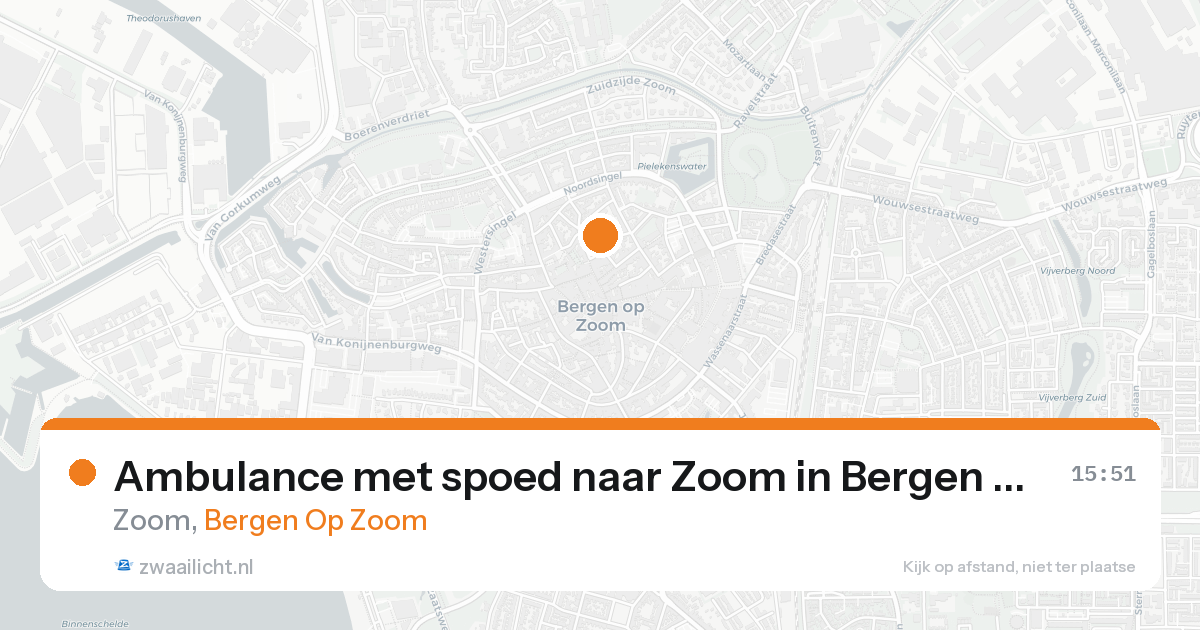 Ambulance met spoed naar Zoom in Bergen Op Zoom — 4 jun 2026