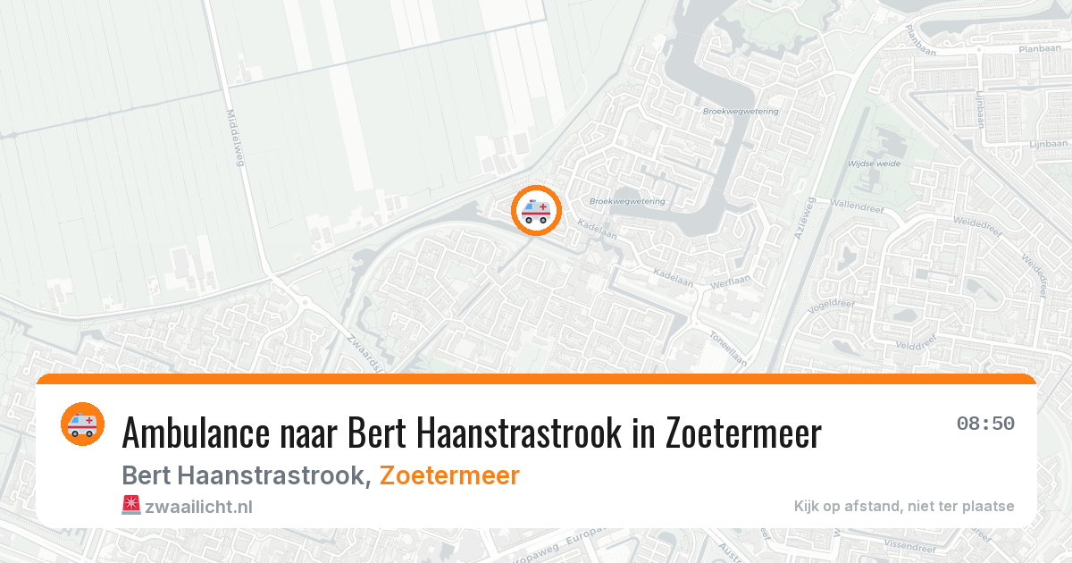 Ambulance naar Bert Haanstrastrook in Zoetermeer — 17 mrt 2026