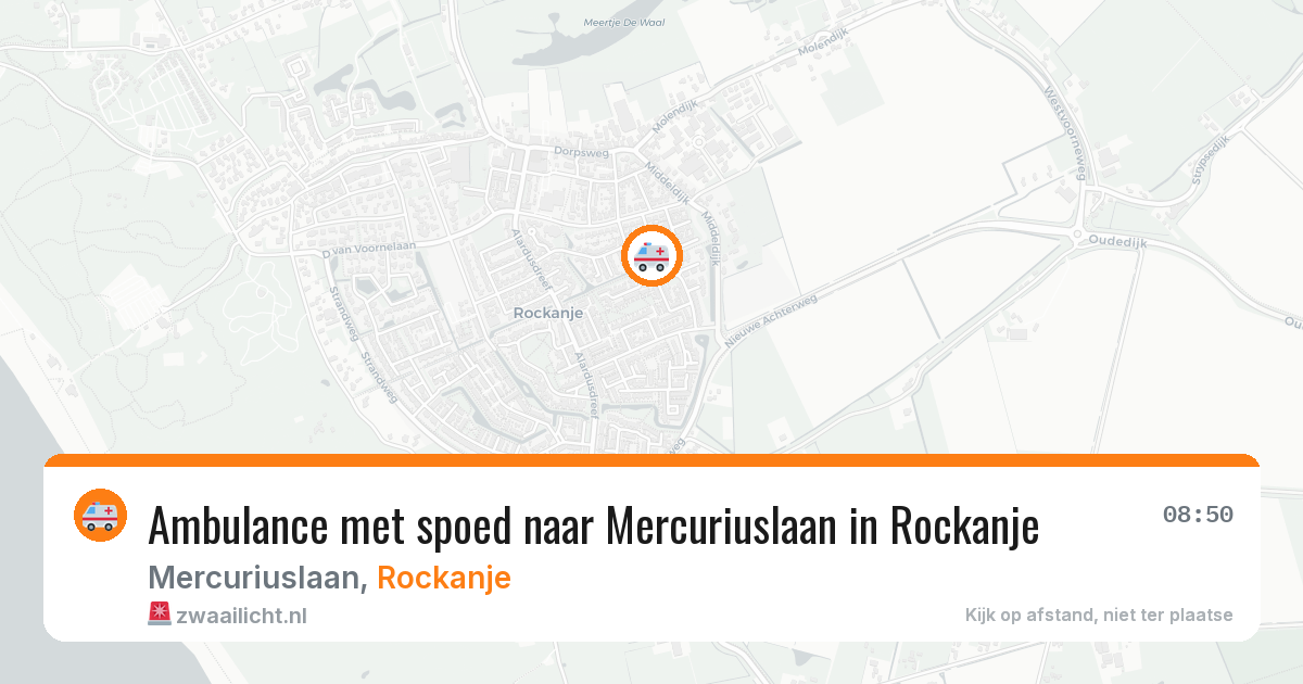 Ambulance met spoed naar Mercuriuslaan in Rockanje — 17 jun 2026