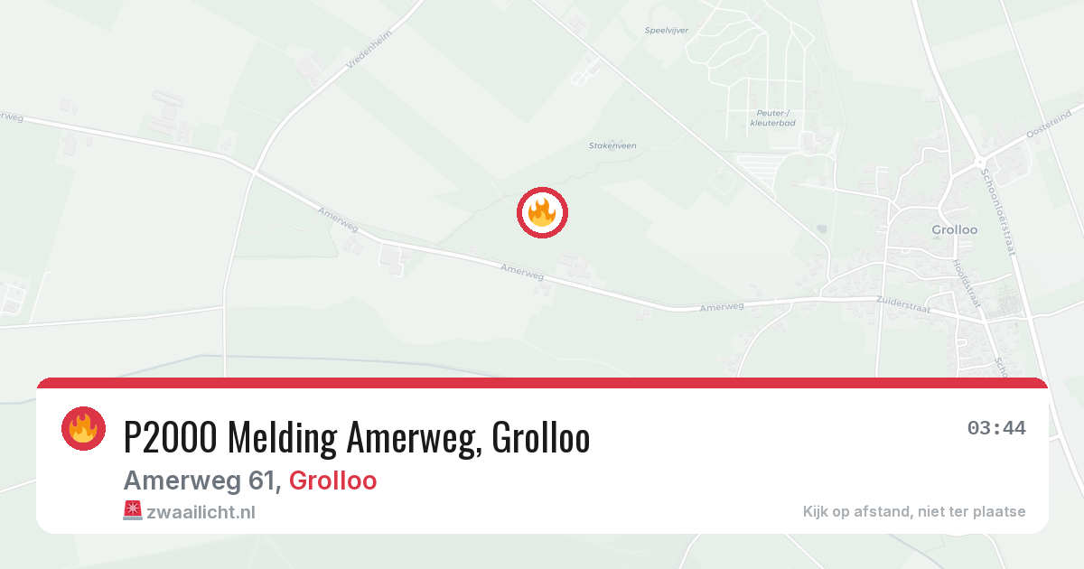 P2000 Melding Amerweg, Grolloo — 19 jun 2026