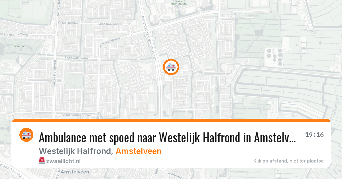 Ambulance met spoed naar Westelijk Halfrond in Amstelveen — 22 apr 2026