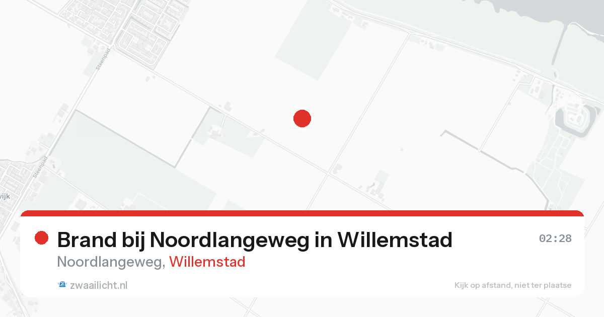 Brand bij Noordlangeweg in Willemstad — 23 aug 2026