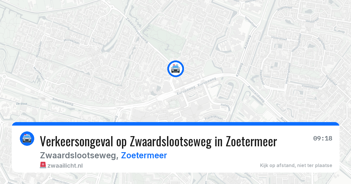 Verkeersongeval op Zwaardslootseweg in Zoetermeer — 23 mrt 2026