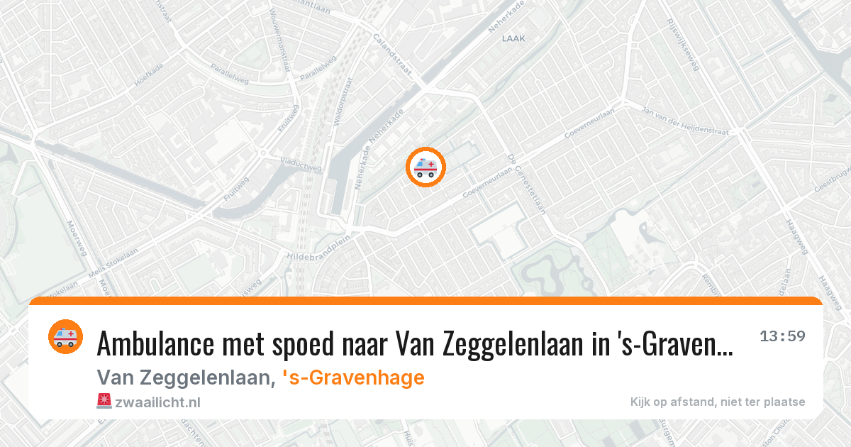 Ambulance met spoed naar Van Zeggelenlaan in 's-Gravenhage — 23 feb 2026