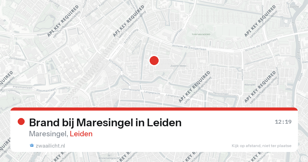 Brand bij Maresingel in Leiden — 23 feb 2026