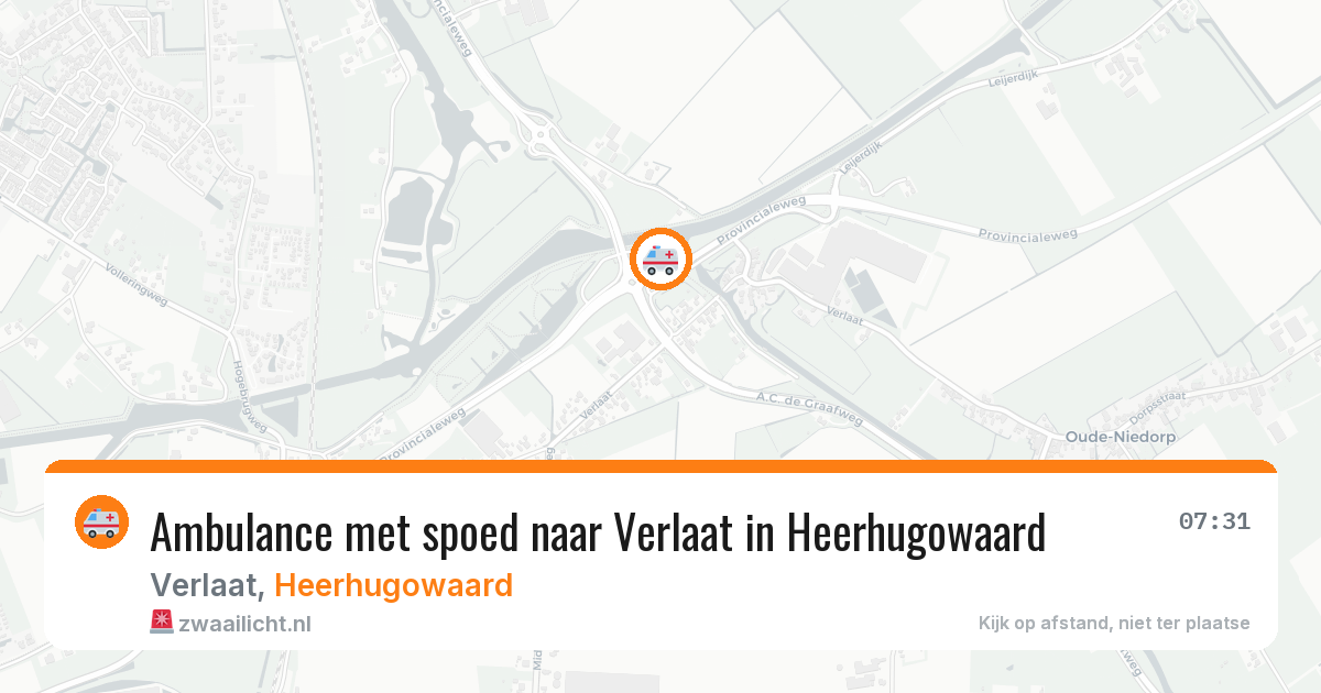 Ambulance met spoed naar Verlaat in Heerhugowaard — 21 jun 2026