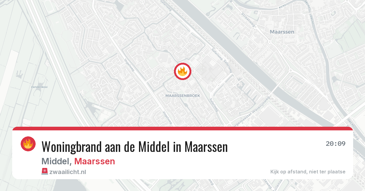 Woningbrand aan de Middel in Maarssen — 13 feb 2026