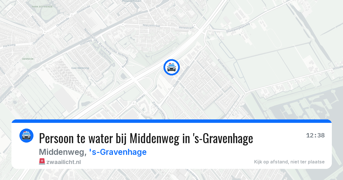 Persoon te water bij Middenweg in 's-Gravenhage — 6 aug 2026
