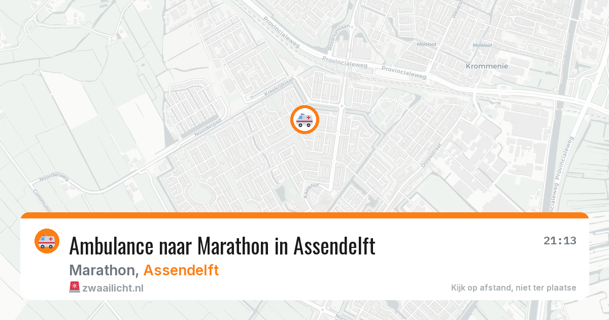Ambulance naar Marathon in Assendelft — 16 jul 2026