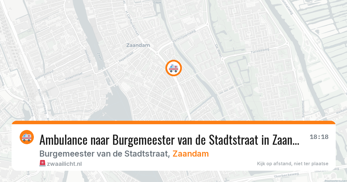 Ambulance naar Burgemeester van de Stadtstraat in Zaandam — 24 mei 2026