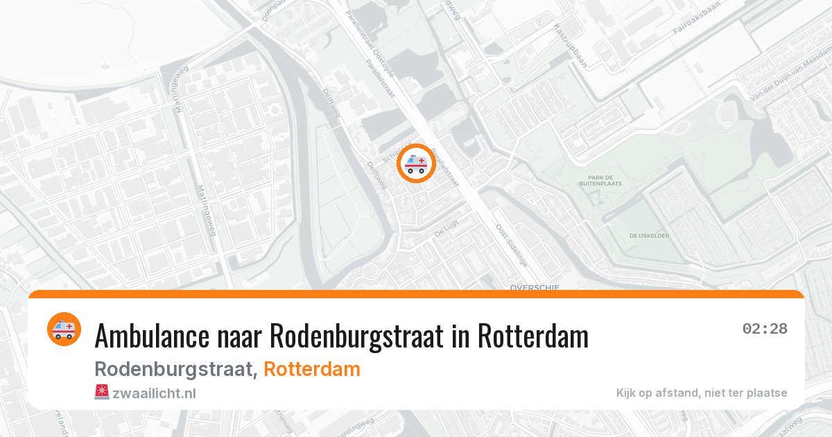 Ambulance naar Rodenburgstraat in Rotterdam — 3 aug 2026