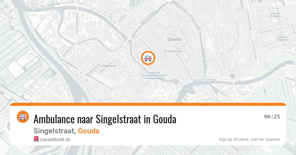 Ambulance naar Singelstraat in Gouda — 18 jun 2026