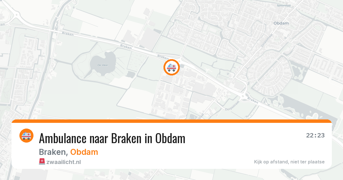 Ambulance naar Braken in Obdam — 31 mrt 2026