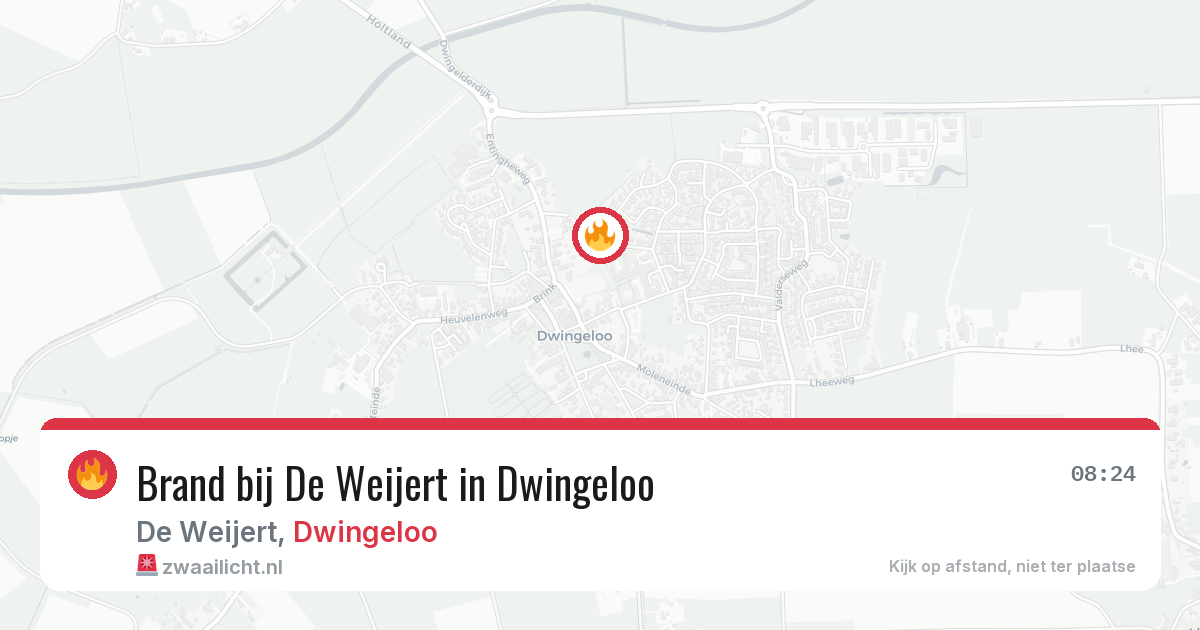 Brand bij De Weijert in Dwingeloo — 20 jun 2026