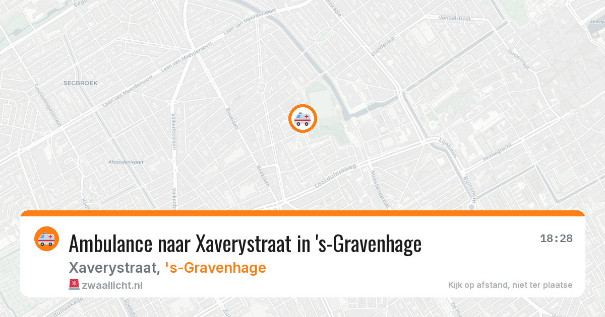 Ambulance naar Xaverystraat in 's-Gravenhage — 23 mrt 2026