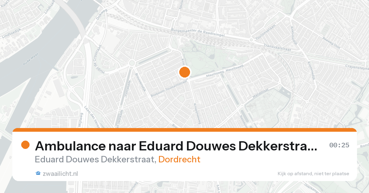 Ambulance naar Eduard Douwes Dekkerstraat in Dordrecht — 22 aug 2026