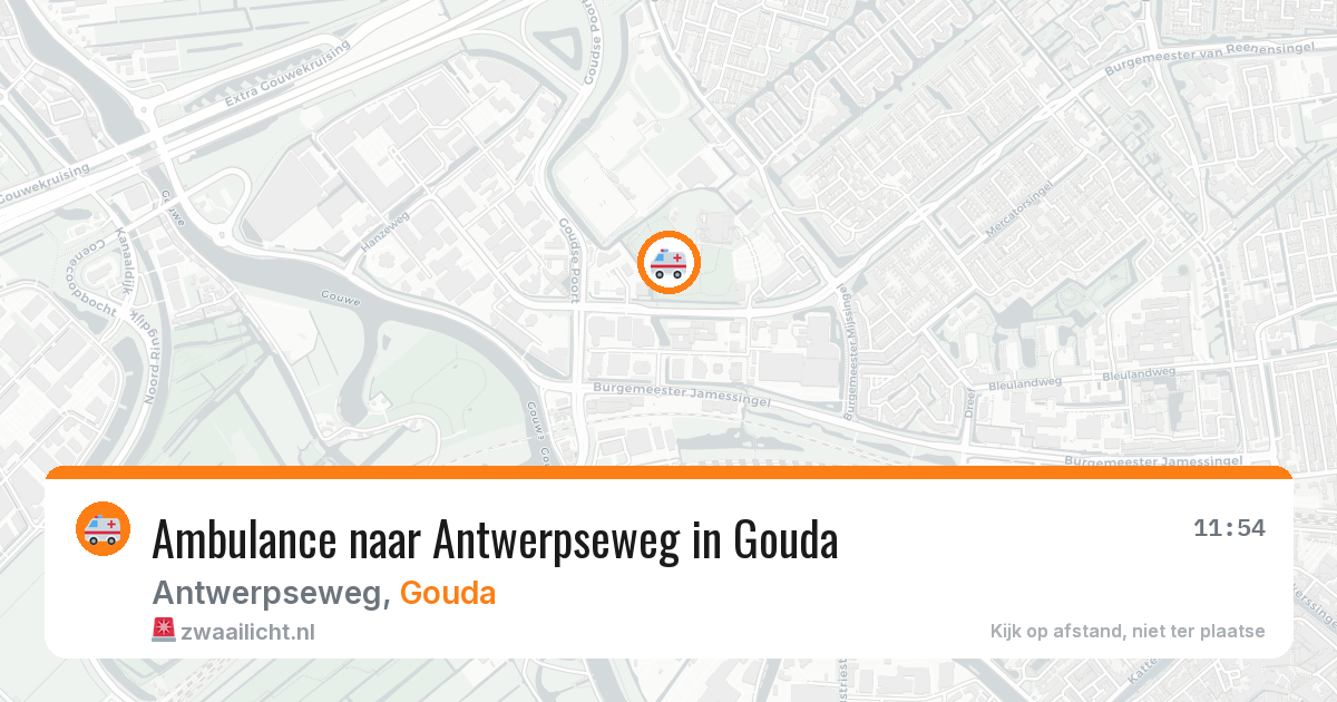 Ambulance naar Antwerpseweg in Gouda — 14 jul 2026