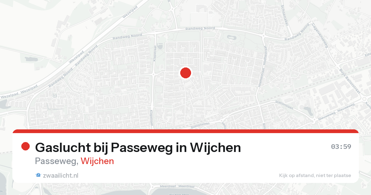 Gaslucht bij Passeweg in Wijchen — 18 aug 2026