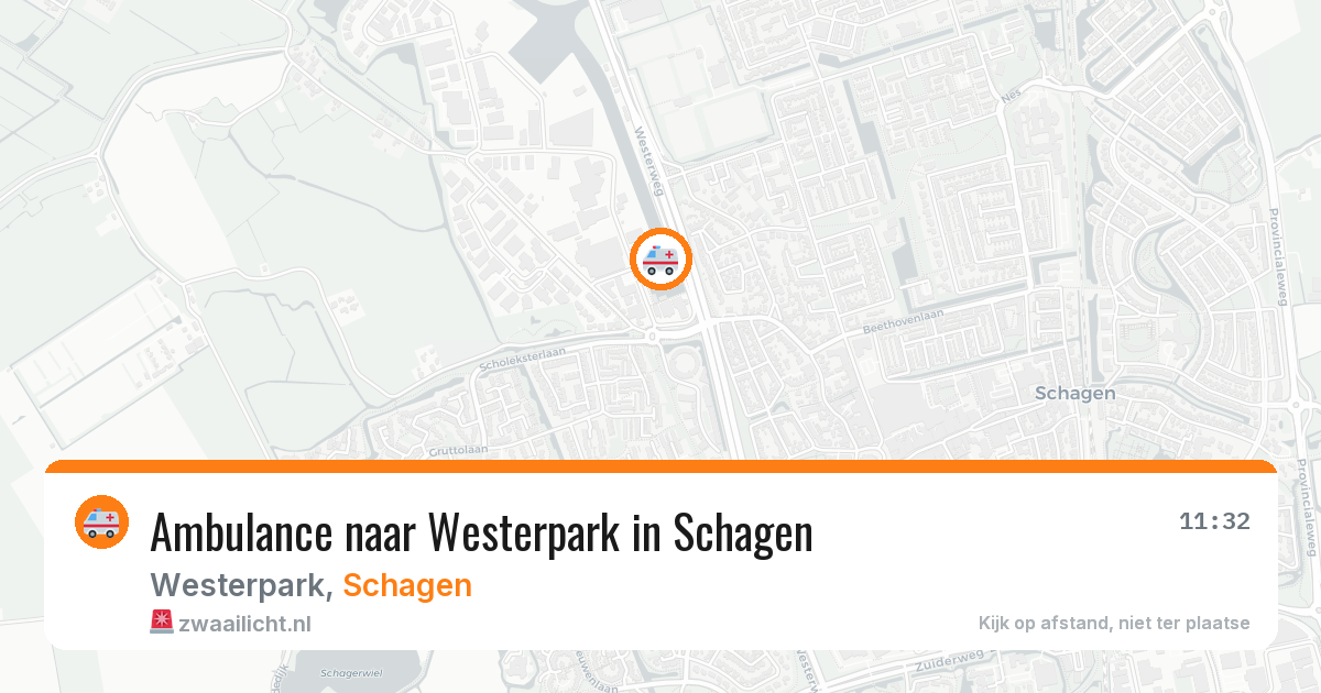 Ambulance naar Westerpark in Schagen — 4 jul 2026