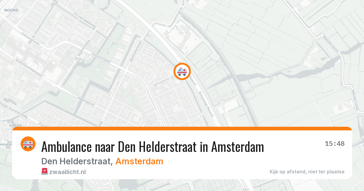 Ambulance naar Den Helderstraat in Amsterdam — 20 jul 2026
