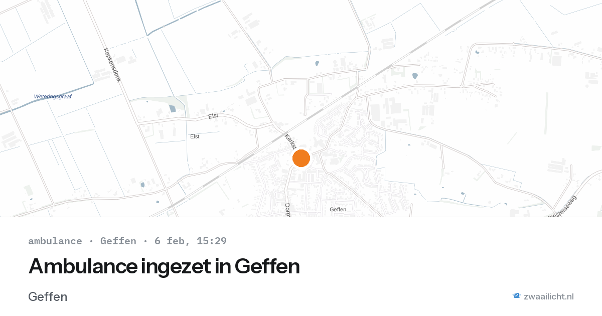 Ambulance ingezet in Geffen — 6 feb 2026