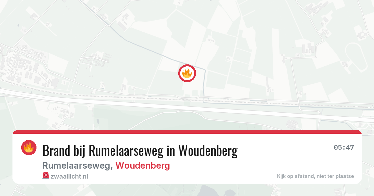 Brand bij Rumelaarseweg in Woudenberg — 4 aug 2026
