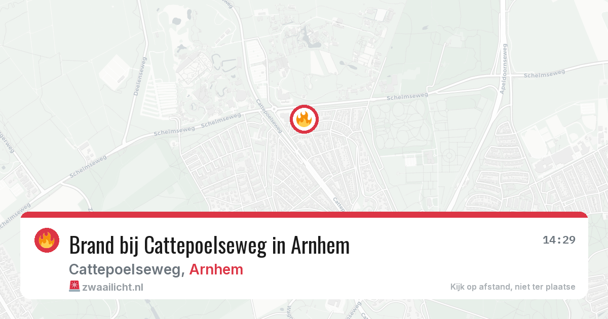 Brand bij Cattepoelseweg in Arnhem — 21 apr 2026