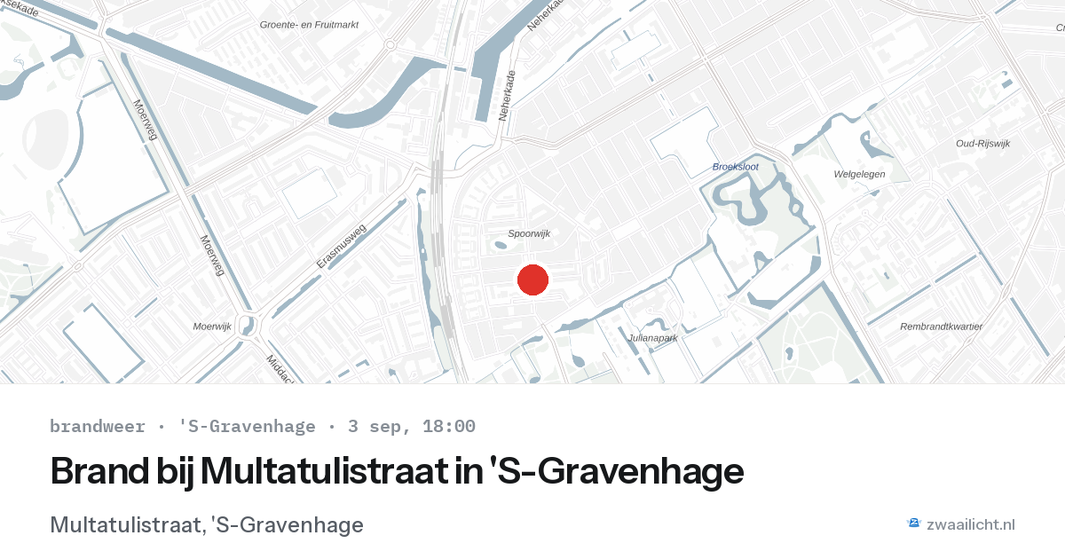 Brand bij Multatulistraat in 'S-Gravenhage — 3 sep 2026