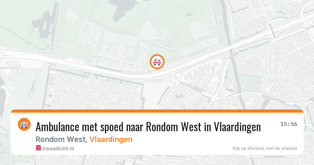 Ambulance met spoed naar Rondom West in Vlaardingen — 9 aug 2026