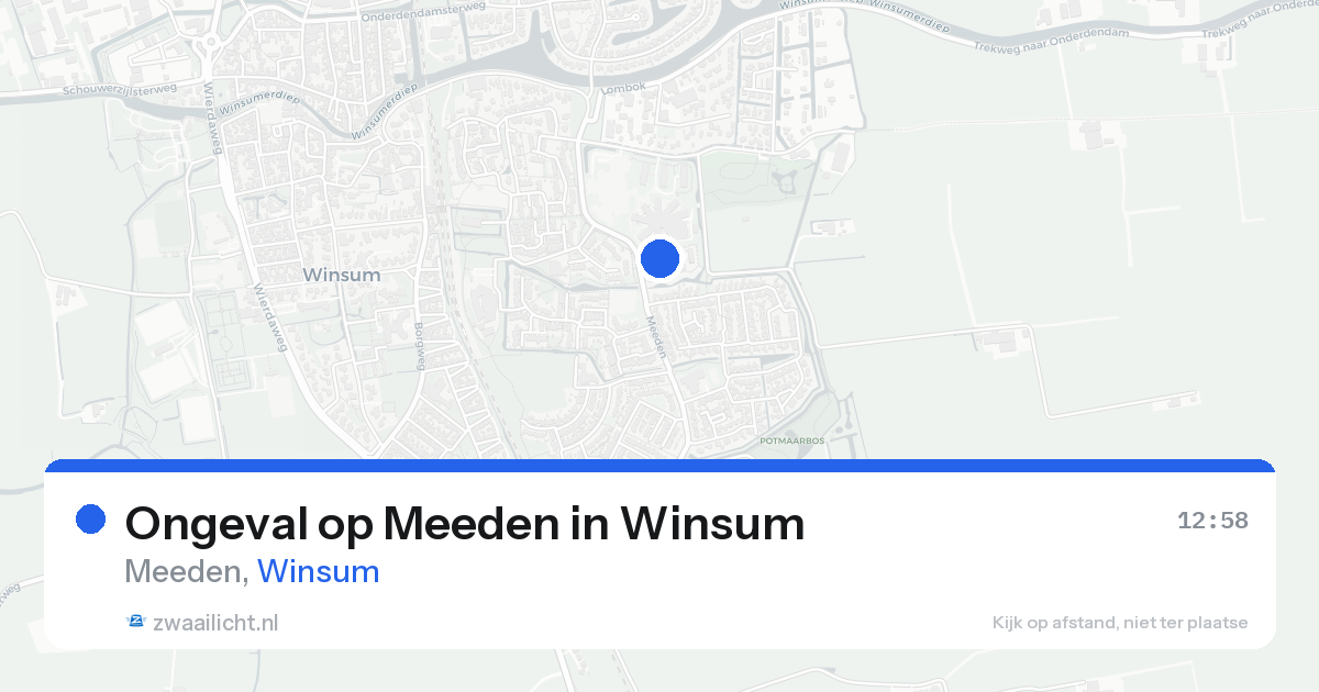 Ongeval op Meeden in Winsum — 19 aug 2026