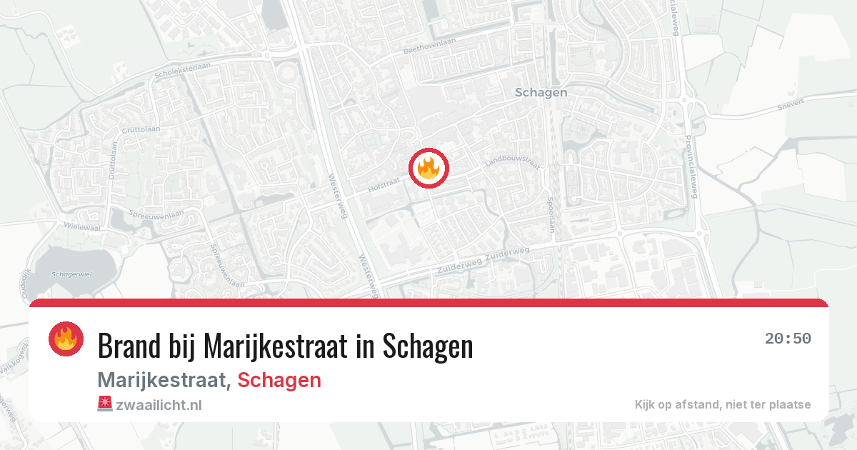 Brand bij Marijkestraat in Schagen — 5 jul 2026
