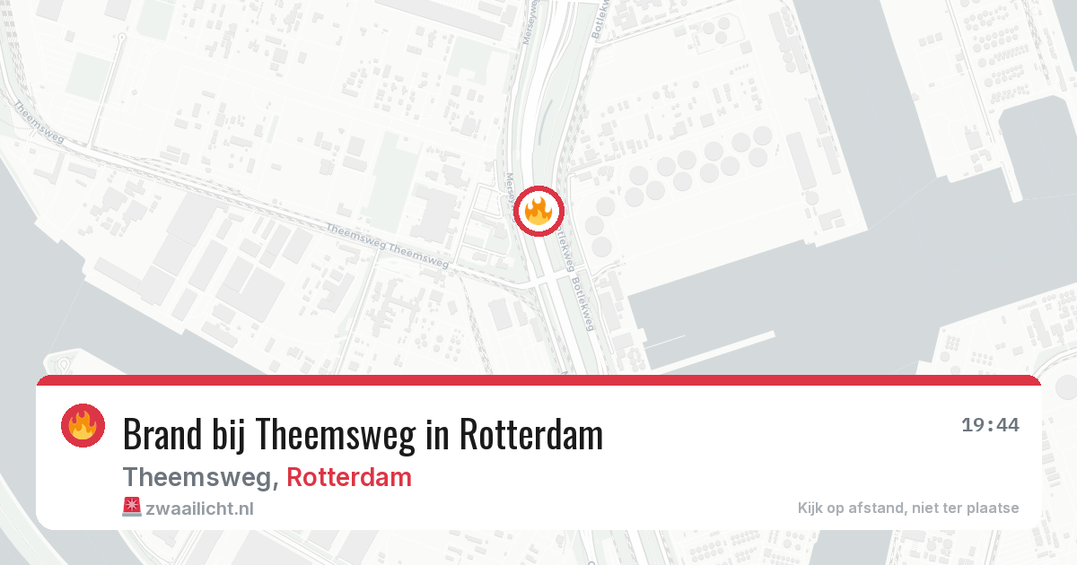Brand bij Theemsweg in Rotterdam — 25 jul 2026