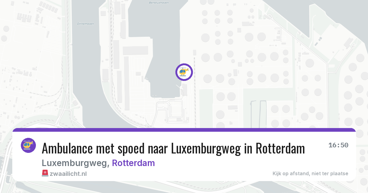 Ambulance met spoed naar Luxemburgweg in Rotterdam — 6 aug 2026
