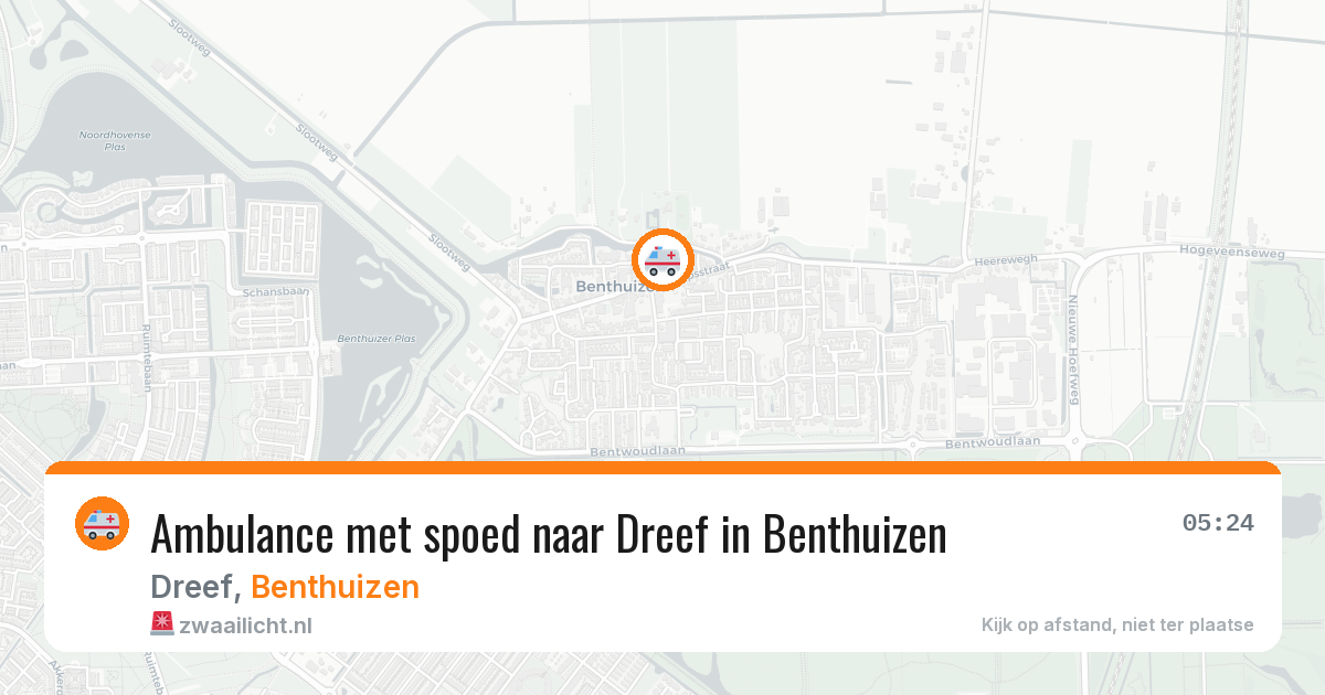 Ambulance met spoed naar Dreef in Benthuizen — 3 jun 2026