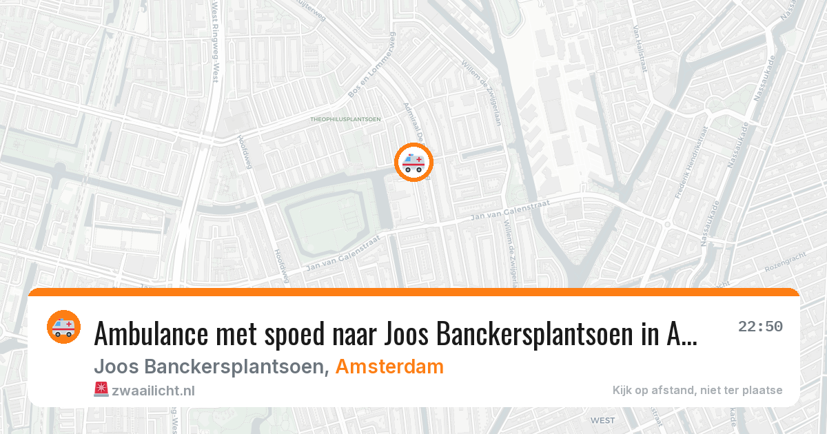 Ambulance met spoed naar Joos Banckersplantsoen in Amsterdam — 15 apr 2026
