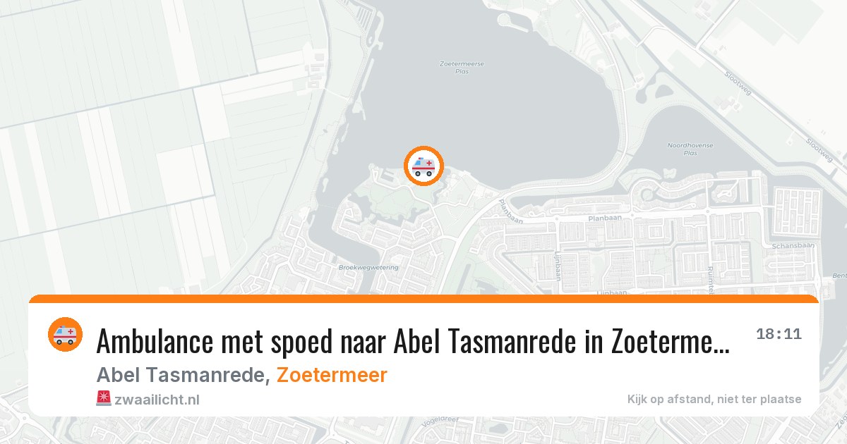 Ambulance met spoed naar Abel Tasmanrede in Zoetermeer — 8 jul 2026