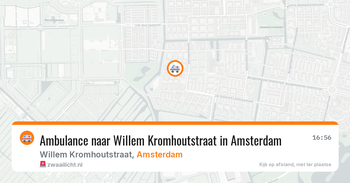 Ambulance naar Willem Kromhoutstraat in Amsterdam — 6 aug 2026
