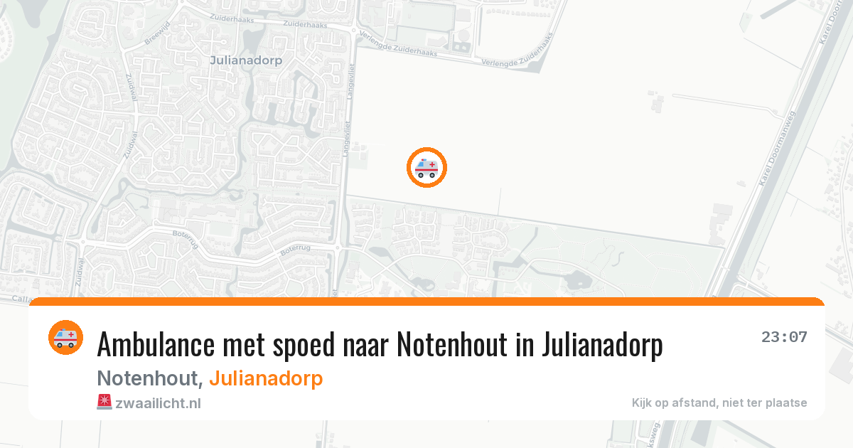 Ambulance met spoed naar Notenhout in Julianadorp — 18 apr 2026