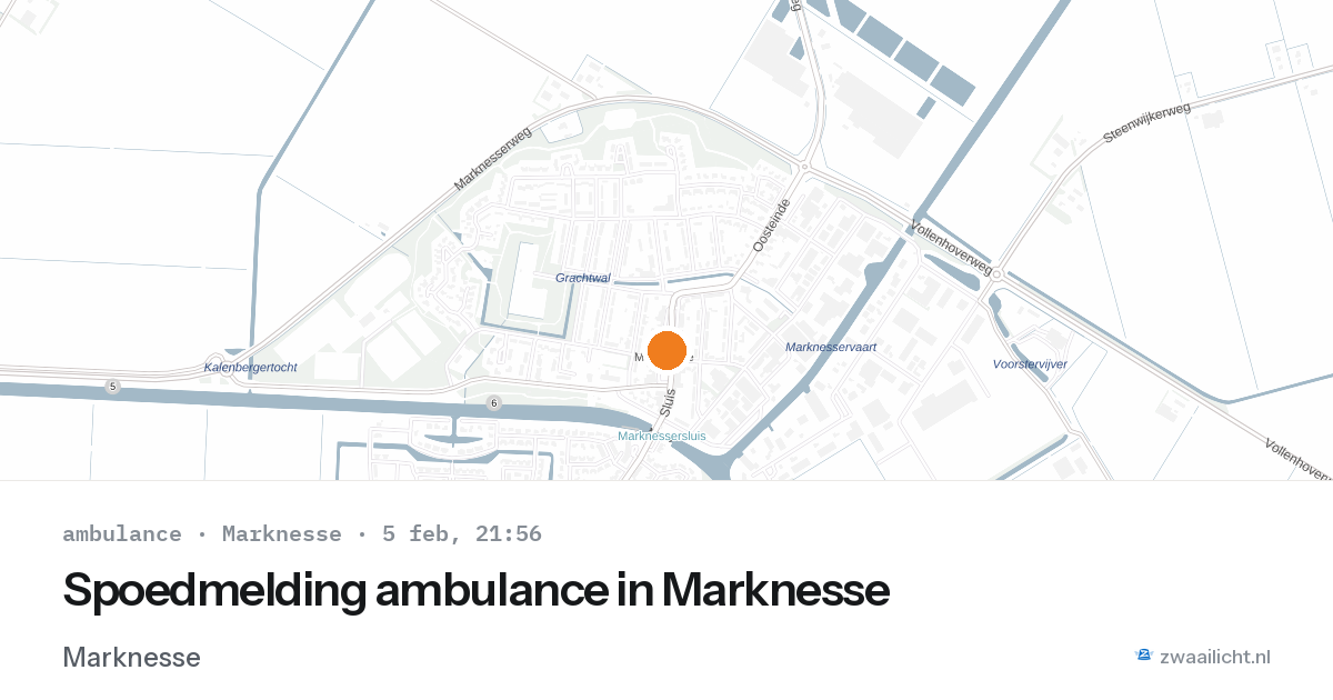 Spoedmelding ambulance in Marknesse — 5 feb 2026