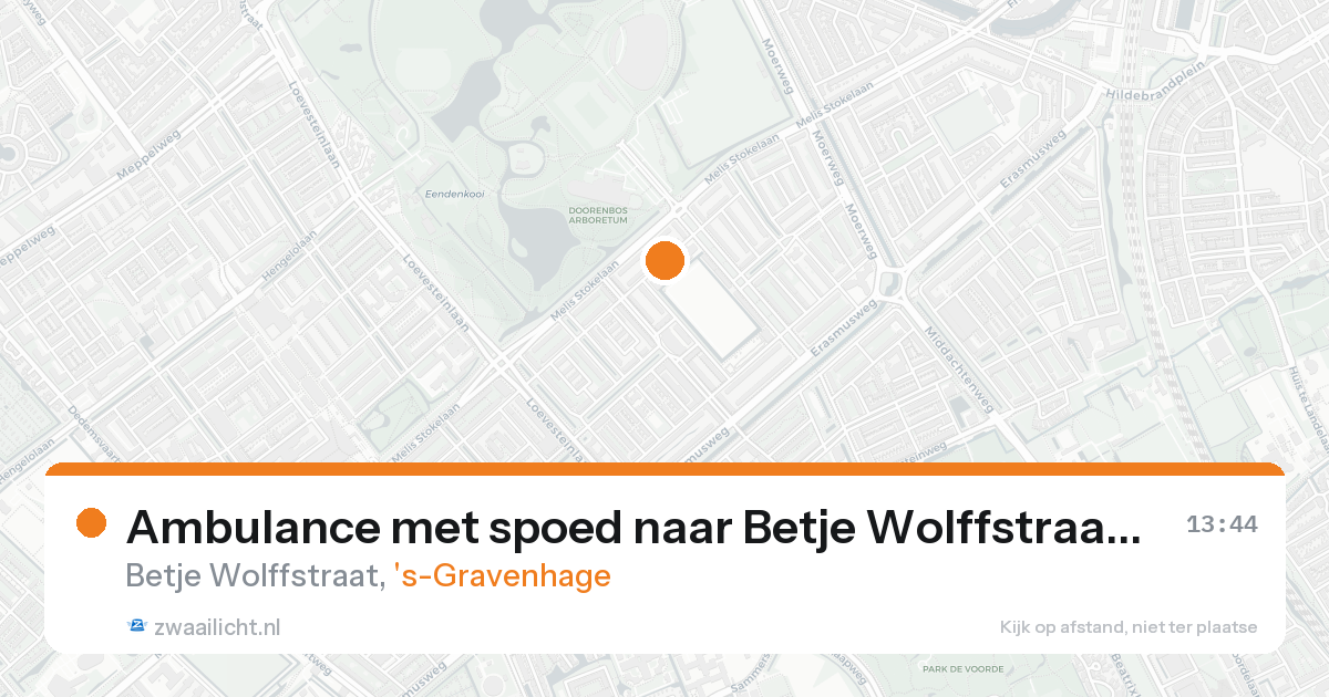 Ambulance met spoed naar Betje Wolffstraat in 's-Gravenhage — 21 aug 2026