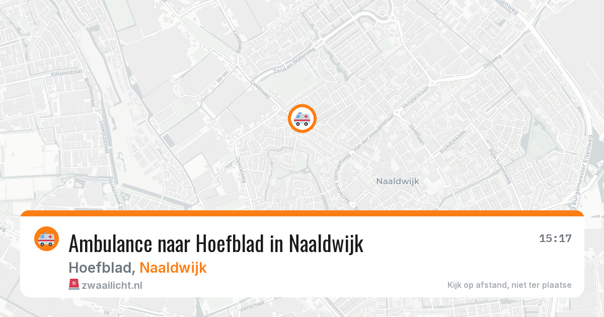 Ambulance naar Hoefblad in Naaldwijk — 11 aug 2026