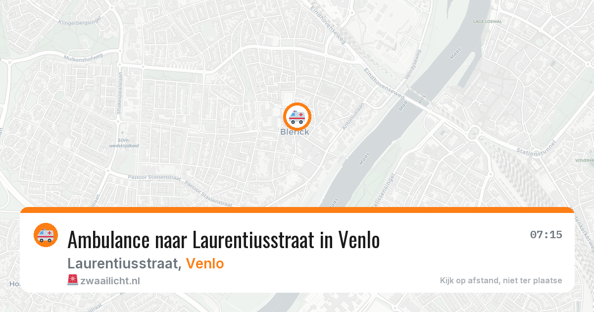 Ambulance naar Laurentiusstraat in Venlo — 21 jul 2026