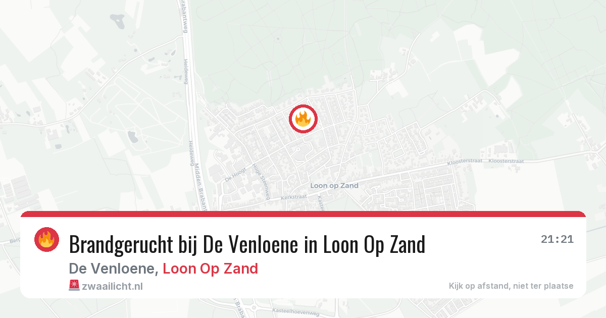 Brandgerucht bij De Venloene in Loon Op Zand — 12 apr 2026