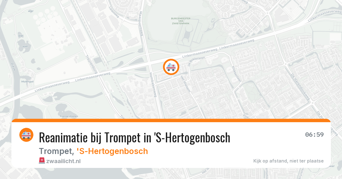 Reanimatie bij Trompet in 'S-Hertogenbosch — 26 mrt 2026