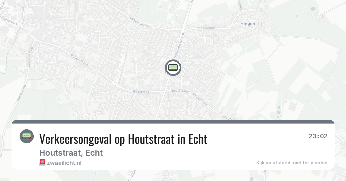 Verkeersongeval op Houtstraat in Echt — 7 aug 2026