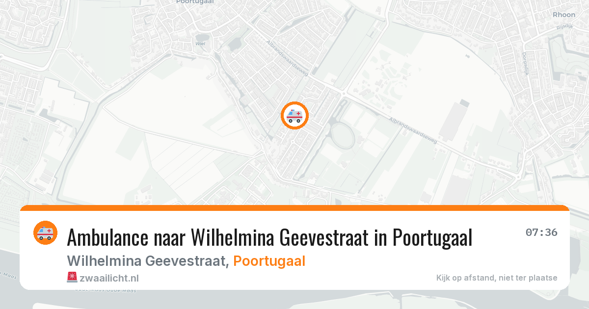 Ambulance naar Wilhelmina Geevestraat in Poortugaal — 30 mei 2026