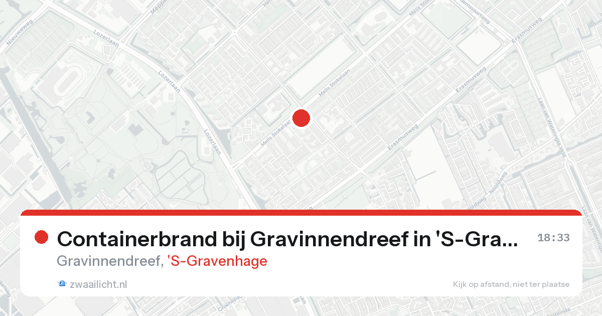 Containerbrand bij Gravinnendreef in 'S-Gravenhage — 23 aug 2026