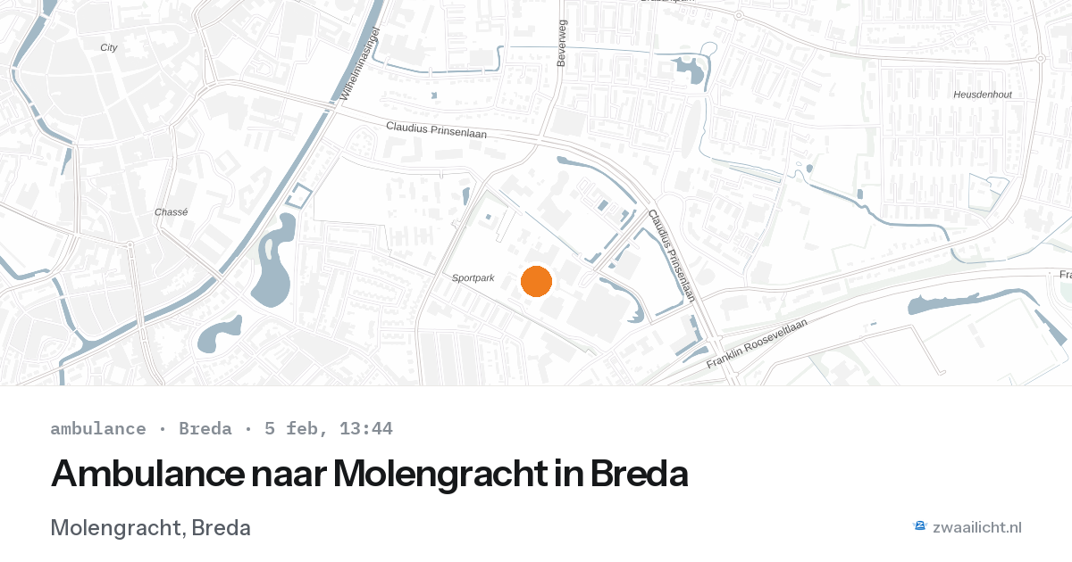 Ambulance naar Molengracht in Breda — 5 feb 2026