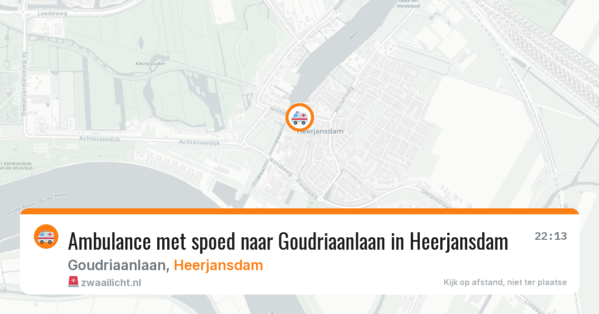 Ambulance met spoed naar Goudriaanlaan in Heerjansdam — 10 jun 2026