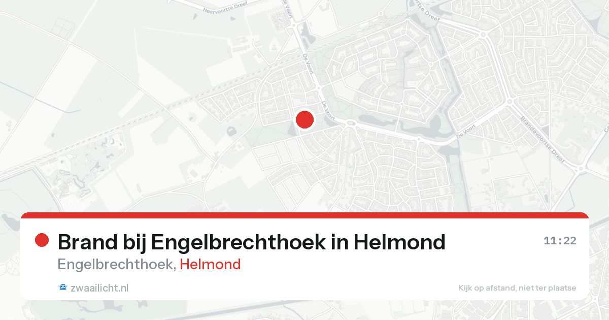 Brand bij Engelbrechthoek in Helmond — 15 aug 2026